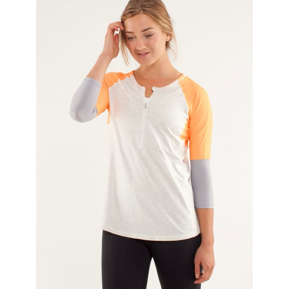 Lululemon “Spincity” athletic pullover half-zip shirt (measures medium)